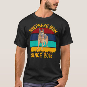 Shepherd Mom Since 2015  Dogs T-Shirt