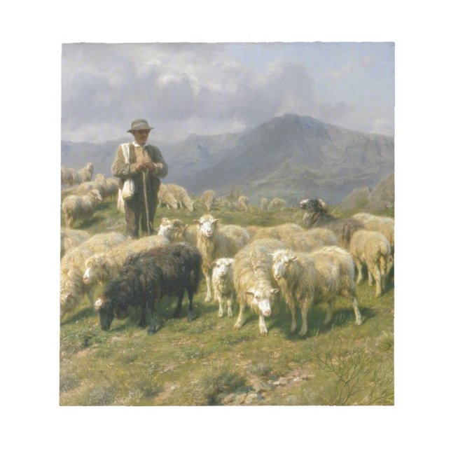Shepherd of the Pyrenees by Rosa Bonheur Notepad (Front)