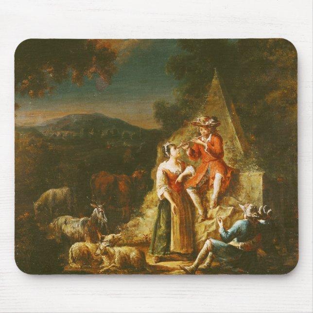 Shepherd Playing a Flute Mouse Pad (Front)