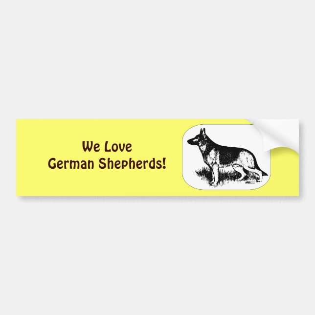 Shepherd Profile Bumper Sticker (Front)