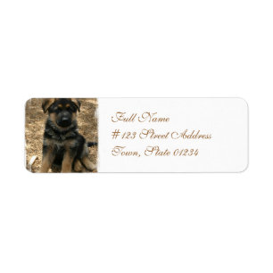 Shepherd Puppy  Mailing Labels