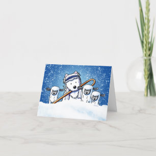 Shepherd Westie and Sheep Christmas Note Card