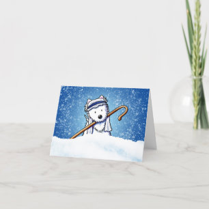 Shepherd Westie terrier Christmas Card