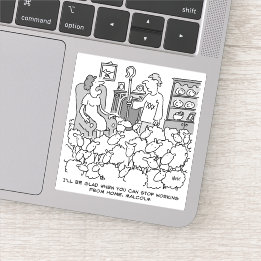 Shepherd Working from Home with his Sheep