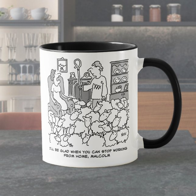Shepherd Working from Home with his Sheep Mug (Creator Uploaded)