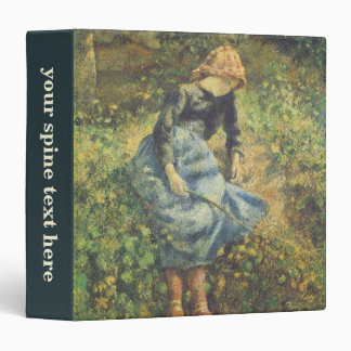 Shepherdess by Camille Pissarro, Vintage Fine Art Binder