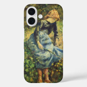 Shepherdess by Camille Pissarro, Vintage Fine Art iPhone 16 Case