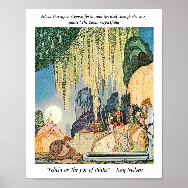 Shepherdess meeting the Queen Kay Nielsen Poster (Front)