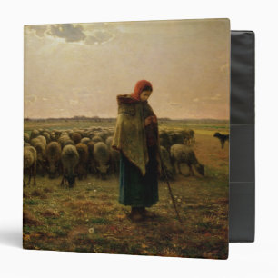 Shepherdess with her Flock, 1863 Binder