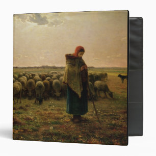 Shepherdess with her Flock, 1863 Binder