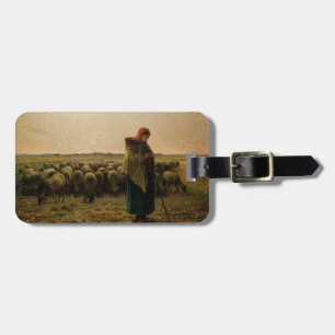 Shepherdess with her Flock, 1863 Luggage Tag