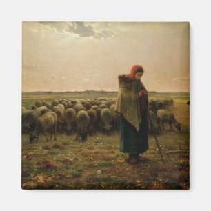Shepherdess with her Flock, 1863 Magnet