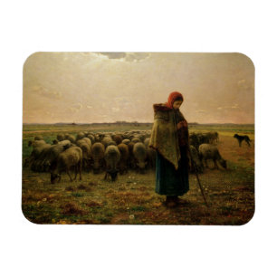 Shepherdess with her Flock, 1863 Magnet