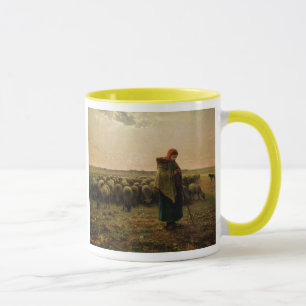 Shepherdess with her Flock, 1863 Mug