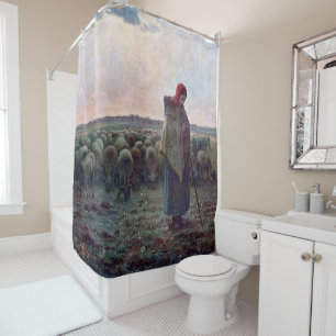 Shepherdess with Her Flock, Jean-Francois Millet