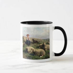 Shepherdess with Sheep in a Landscape Mug