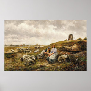 Shepherdesses before the City Gates Poster