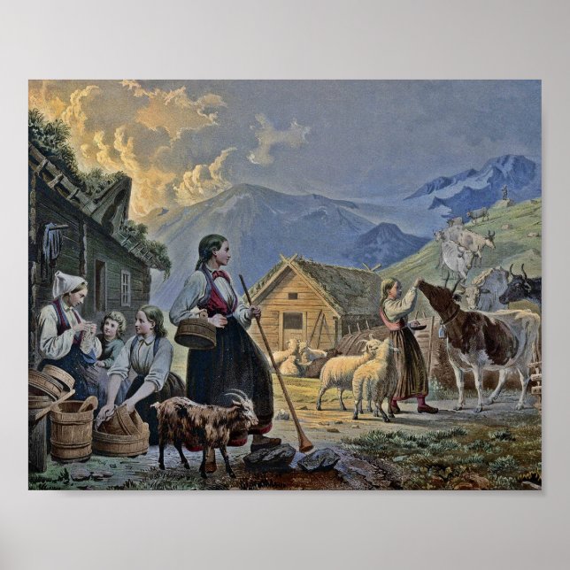 Shepherdess's Hut on the Mountain Poster (Front)