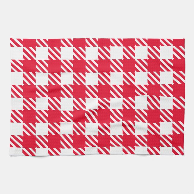 Shepherd's Check, stripe, Customize, Change colour Kitchen Towel (Horizontal)