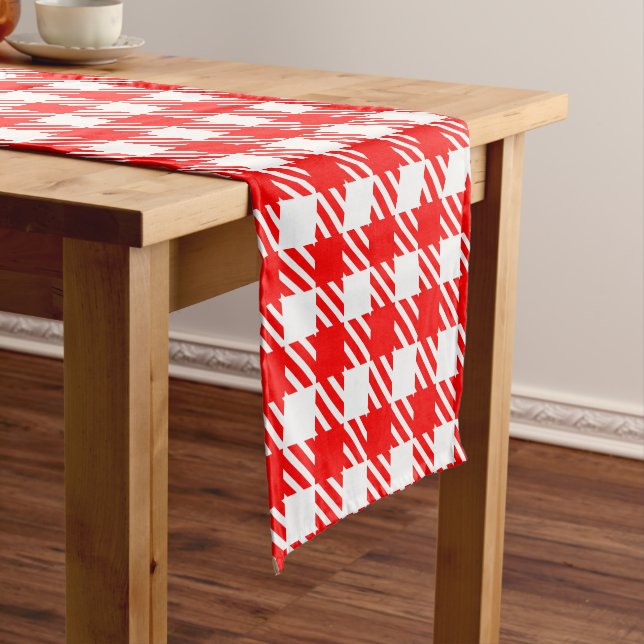 Shepherd's Check, stripe, Customize, Change colour Short Table Runner (In Situ)