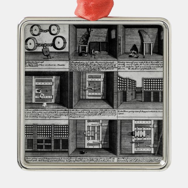 Shepherd's escape form Newgate Prison Metal Ornament (Front)