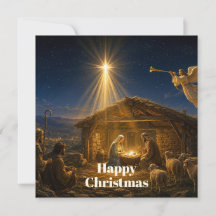 Shepherds gather at the Nativity