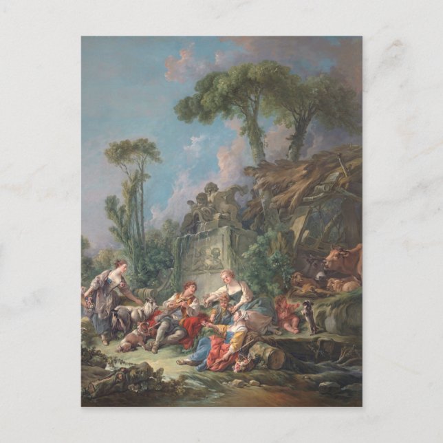 Shepherd's Idyll - François Boucher Postcard (Front)