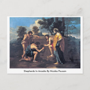 Shepherds In Arcadia By Nicolas Poussin Postcard