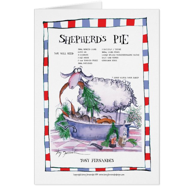 shepherds pie recipe, tony fernandes (Front)