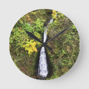 Shepperd's Dell Falls, Columbia River Gorge, OR Round Clock