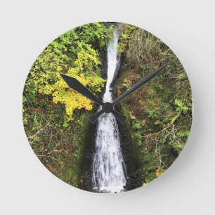 Shepperd's Dell Falls, Columbia River Gorge, OR Round Clock