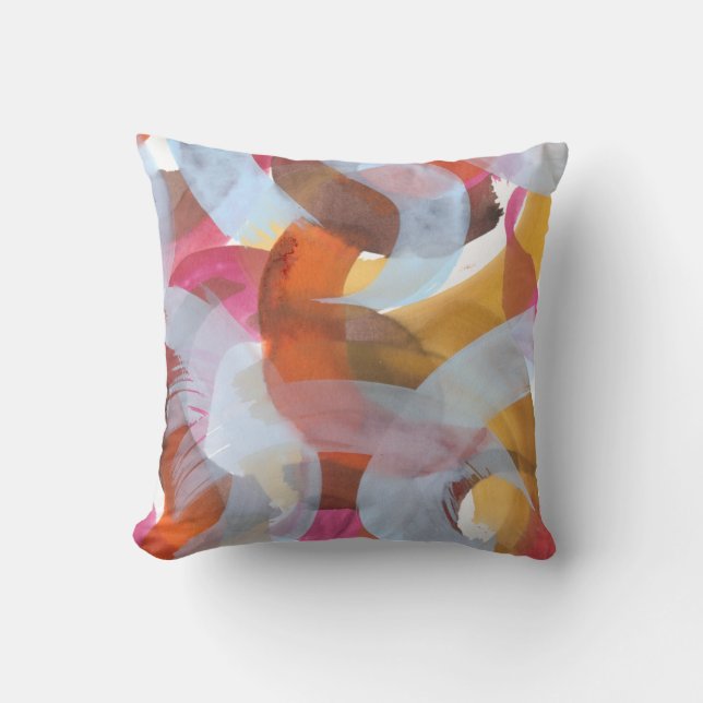 Sherbert I Throw Pillow (Front)