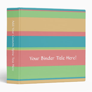 Sherbet Ice Cream Stripes Binder