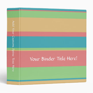 Sherbet Ice Cream Stripes Binder
