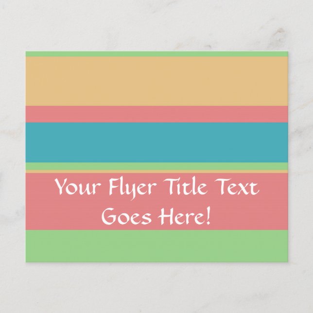 Sherbet Ice Cream Stripes Flyer (Front)