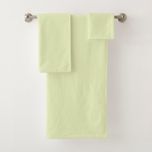 Sherbet Lime Green 3 Piece Bath Towel Set (Insitu)
