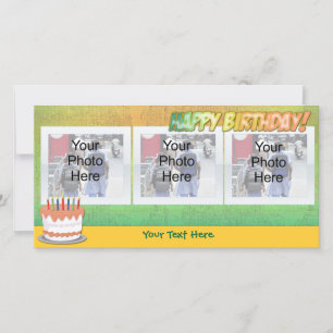 Sherbet Rainbow Heureux Cartes photos de naissance