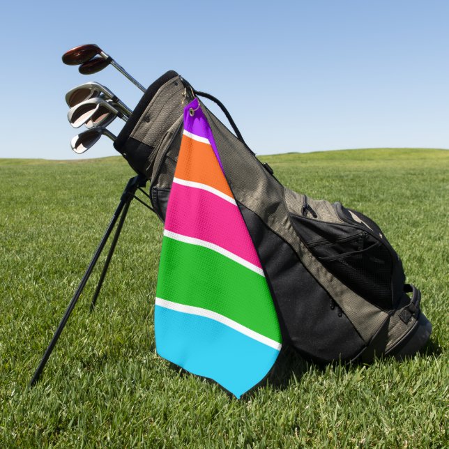 Sherbet Stripes  Golf Towel (Green)
