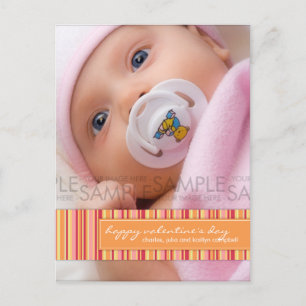 Sherbet Stripes :: Valentine's Photo Postcard