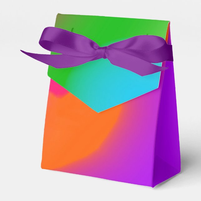 Sherbet Watercolors Favor Box (Front Side)