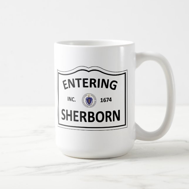 SHERBORN MASSACHUSETTS Hometown Mass MA Townie Coffee Mug (Right)