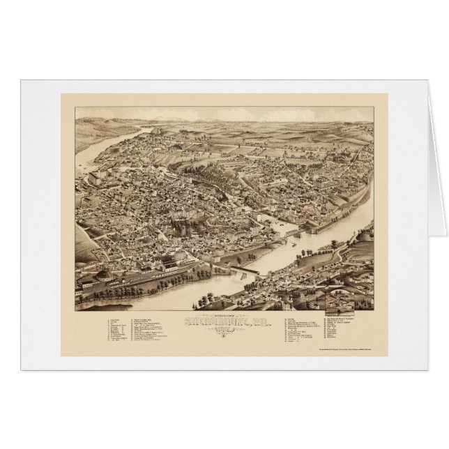 Sherbrooke, Québec, carte panoramique du Canada - (Devant horizontal)