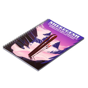 Sheregesh ,Kemerovo Oblast Russia ski travel print Notebook
