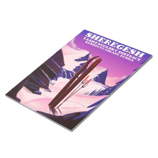 Sheregesh ,Kemerovo Oblast Russia ski travel print Notepad