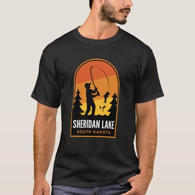 Sheridan Lake South Dakota Fishing T-Shirt (Front)