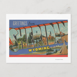 Sheridan, Wyoming - Large Letter Scenes Postcard