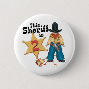 Sheriff 2nd Birthday 2 Inch Round Button