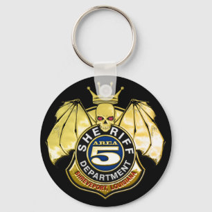 Sheriff Area 5 Badge Keychain