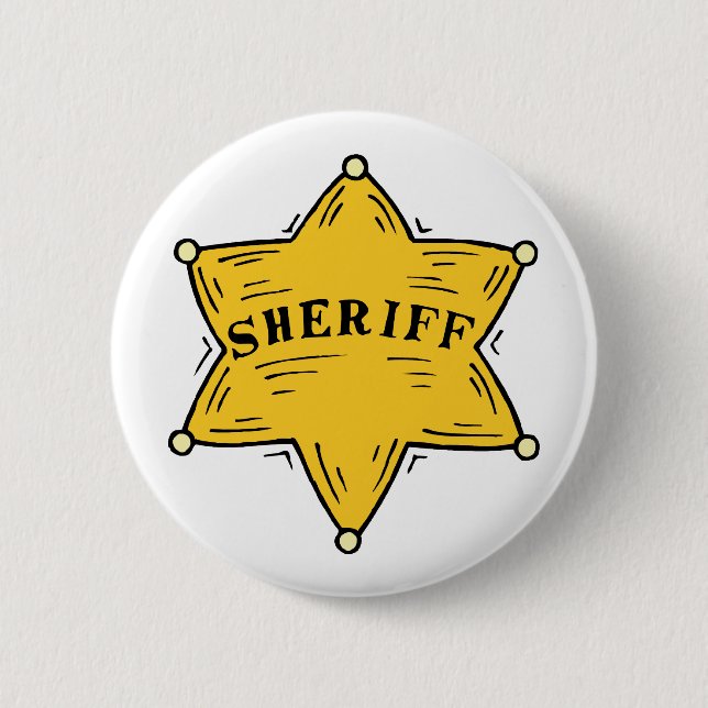 Sheriff Badge 2 Inch Round Button (Front)