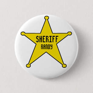 Sheriff Badge add name 2 Inch Round Button